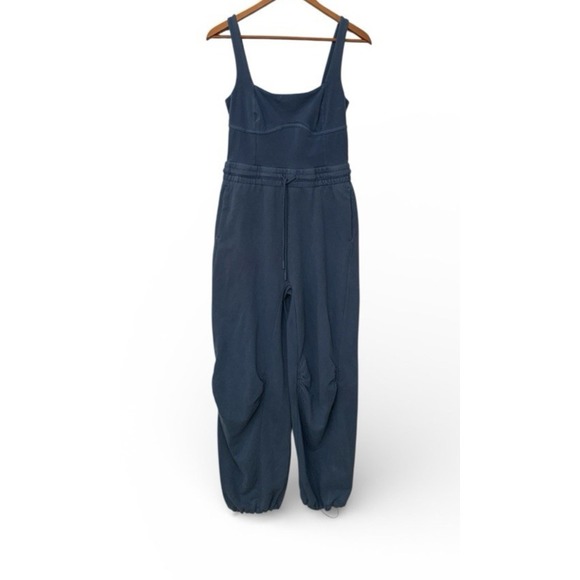 New Free People Movement Jumpsuit Womens Small Inbound One Piece Misty Blue NWT - Picture 2 of 11